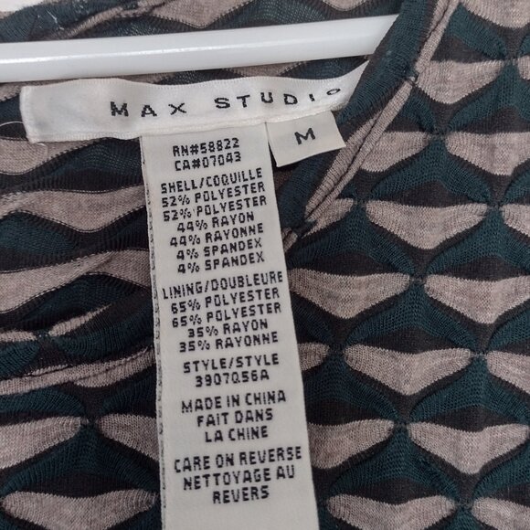 Midi Dress , Max Studio, Green, Flowy Summer Dress for Women - Picture 5 of 5